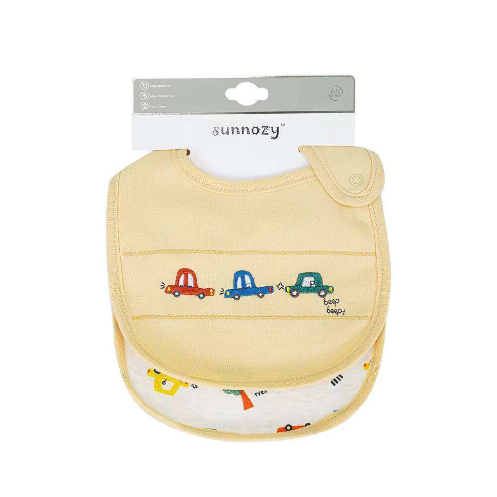 Adorable Jungle - Themed Baby Bibs - Soft Fabric with Double - Button Closure, Ideal for Newborns