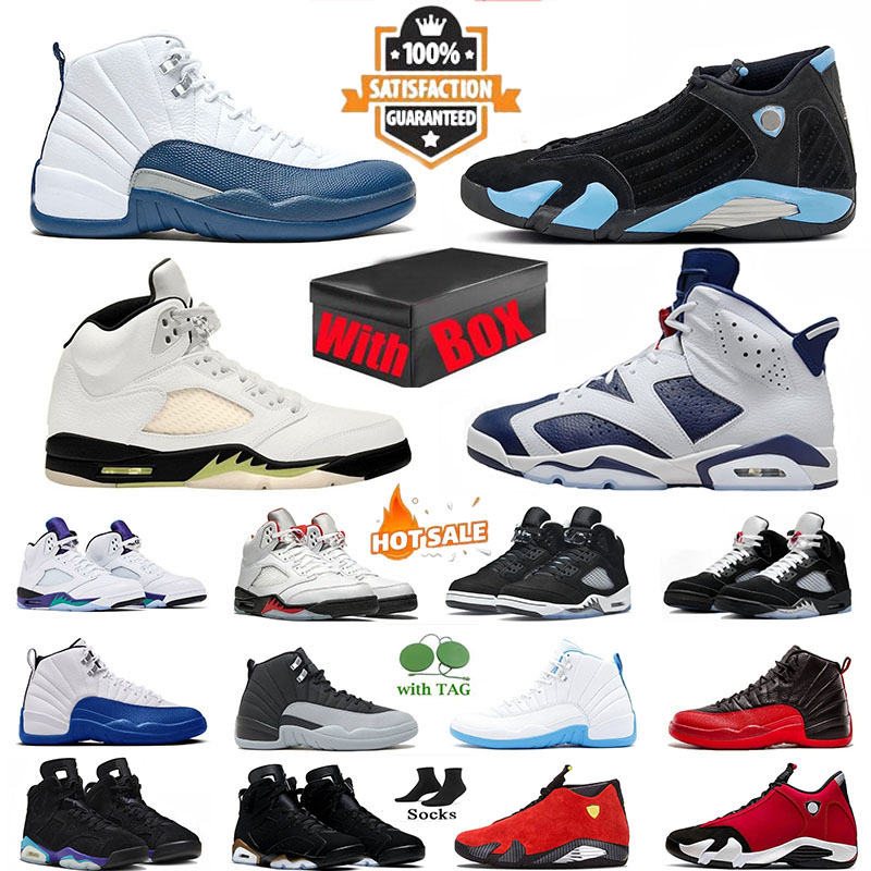 Basketball Shoes designer 5s 6s 12s 14s French Blue Awake Tokyo Taxi 35th GRAPE melo FLU GAME UNIVERSITY BLUE 10TH ANNIVERSARY Aqua UNC Yellow Ochre Black Toe Men Women