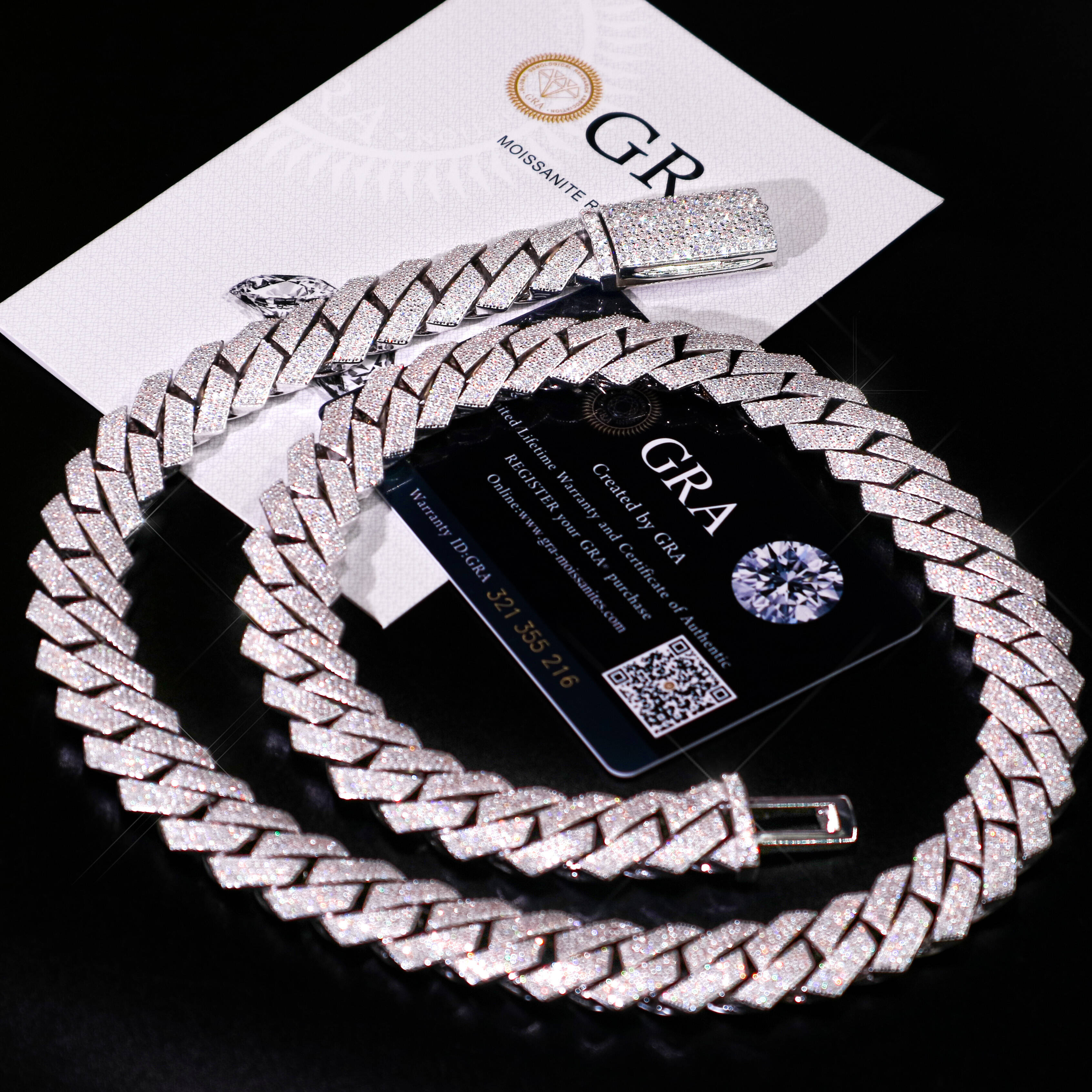 18mm 3 Rows 925 Sliver Cuban Chain Necklace Manufacturer Custom Jewelry Moissanite Cuban Link Chain