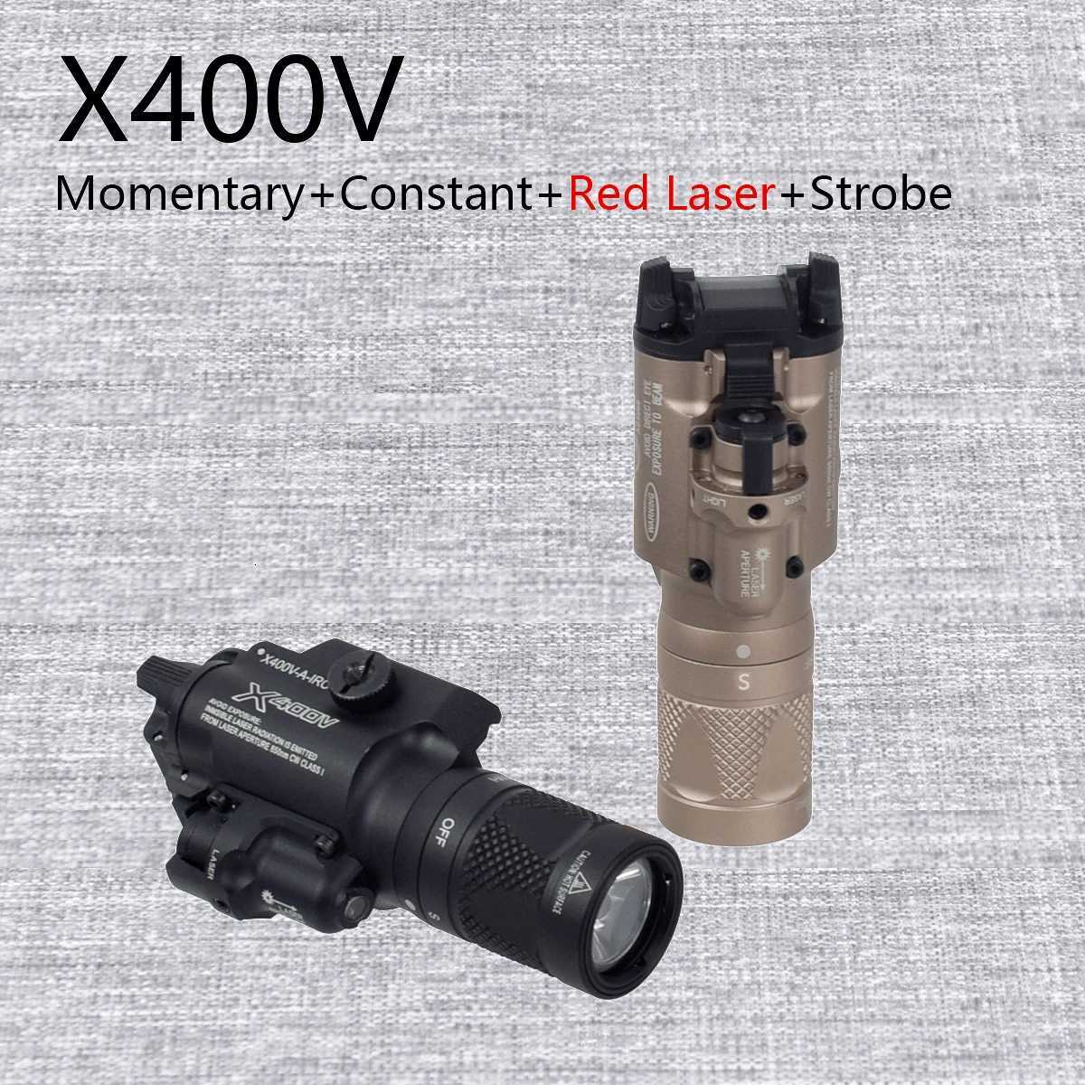 Tactical Surefire X400 Ultra X400V X400V-IR Metal Pistol Scout Light Airsoft Weapon Gun GLOCK 17 Flashlight Lantern Torch W250722