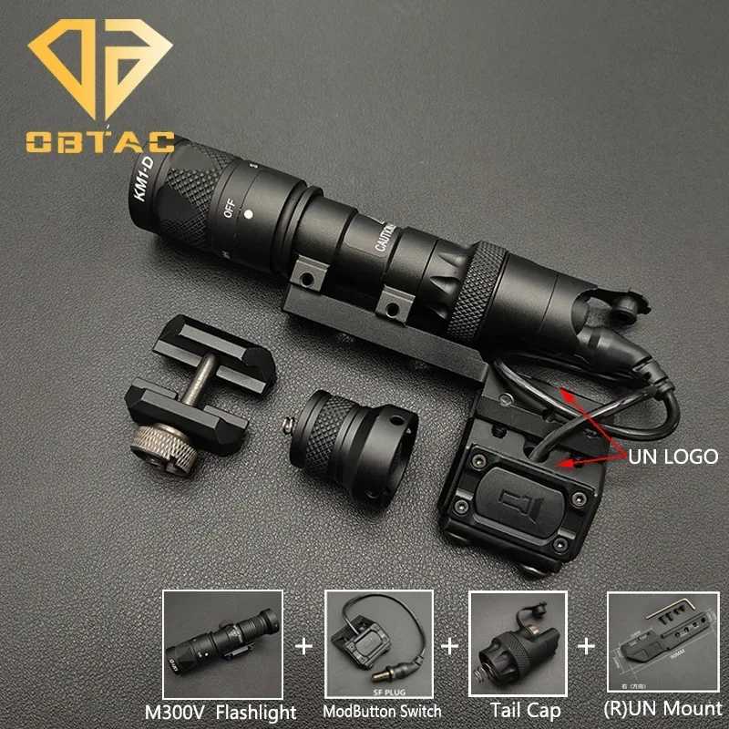Tactical SF M300V M600V Flashlight Hunting Weapon CNC Metal Scout Light with ModButton Pressure Switch 20mm Picatinny Rail Mount W250722