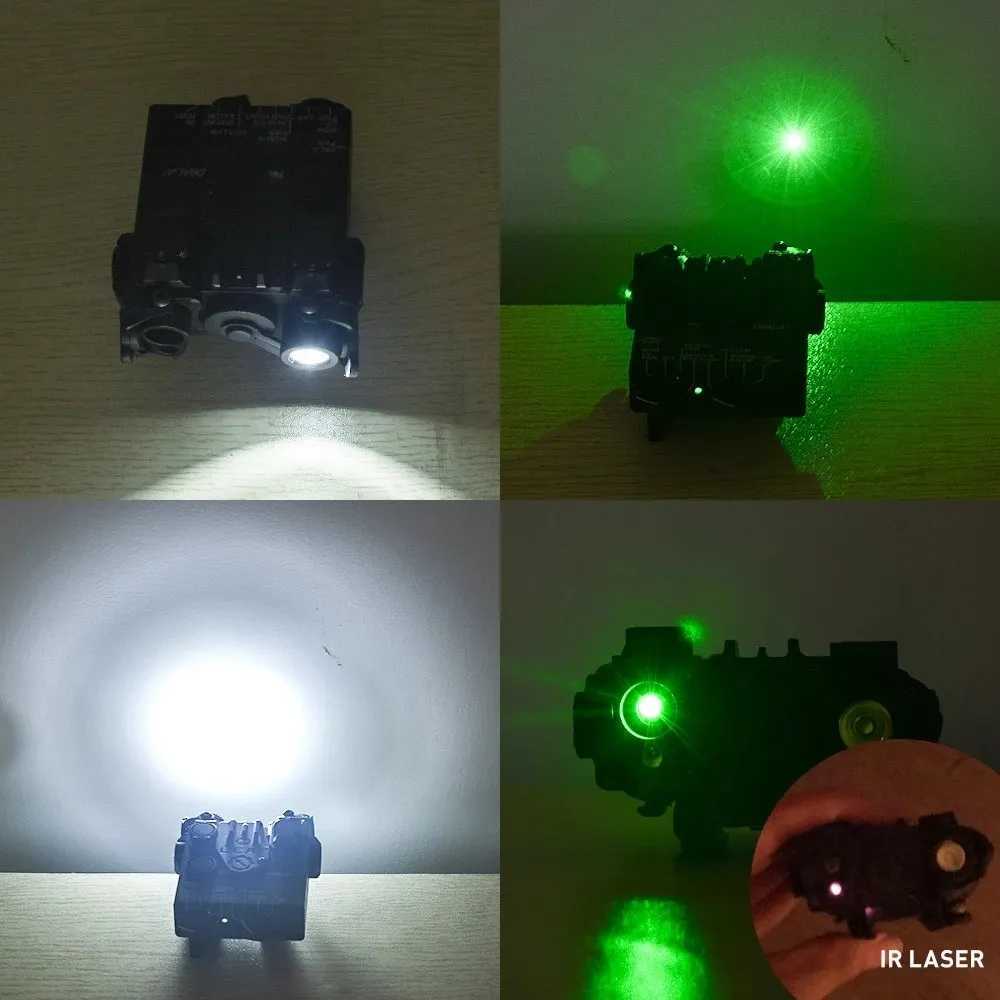 WADSN Nylon DBAL A2 Full-Function Red Green Blue IR Laser Light White LED Flashlight M300A Spotlight Dual Switch DBAL A2 Softair W250722