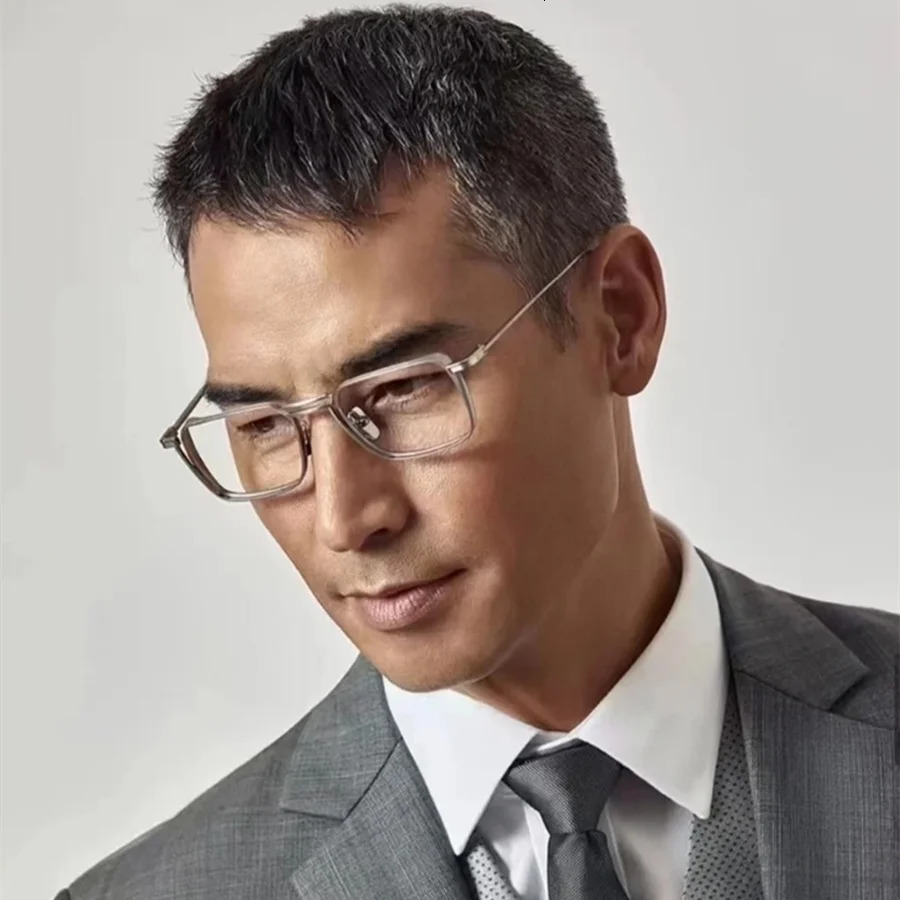 Japanese Motorcycle Square Pure Frame Ultra-Light eyeglasses for Male and woman LINDSTRUM DTX125 250626