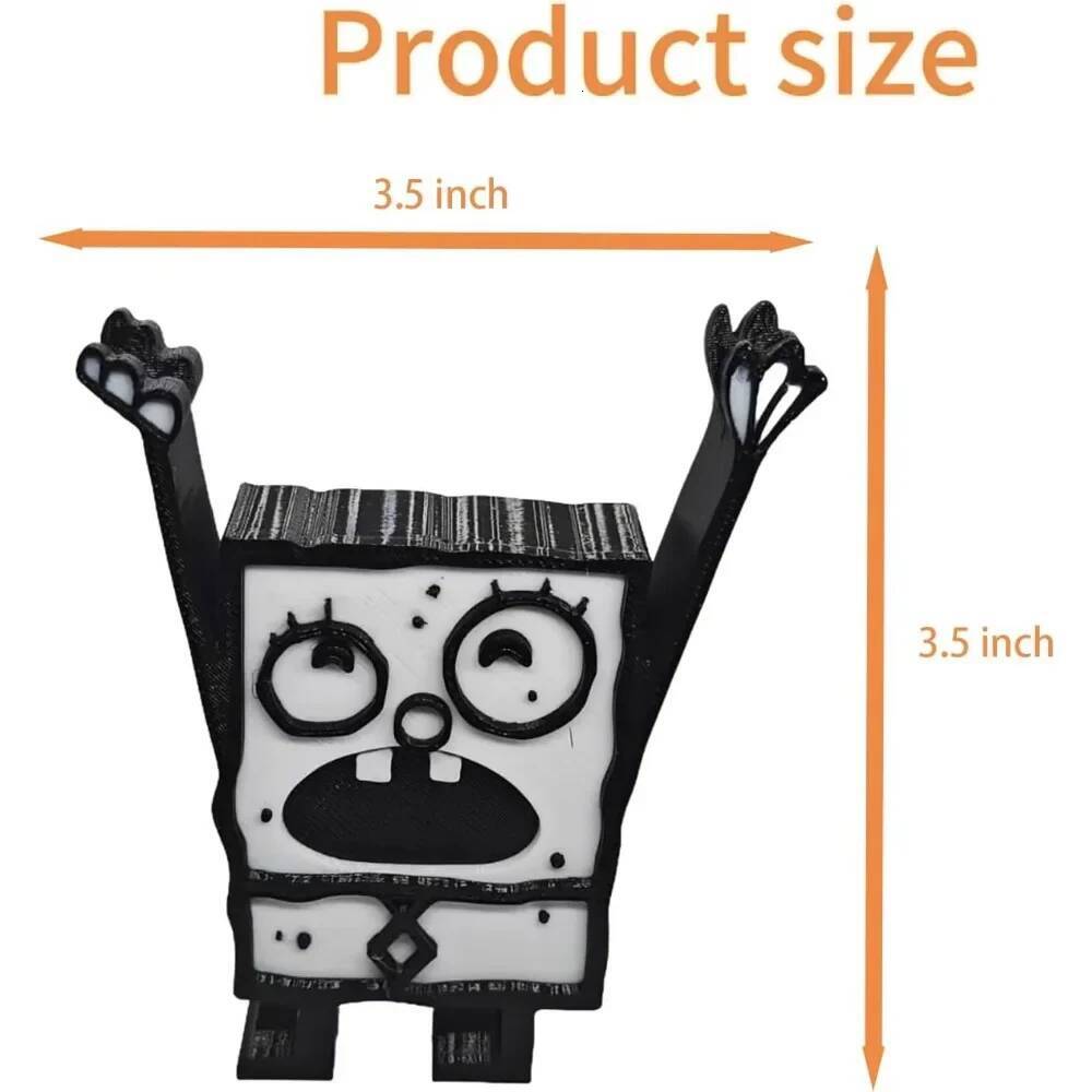 Creative Cute Doodle Bob Holder Holder, Pen Storage, Desk display decoration (black + white)