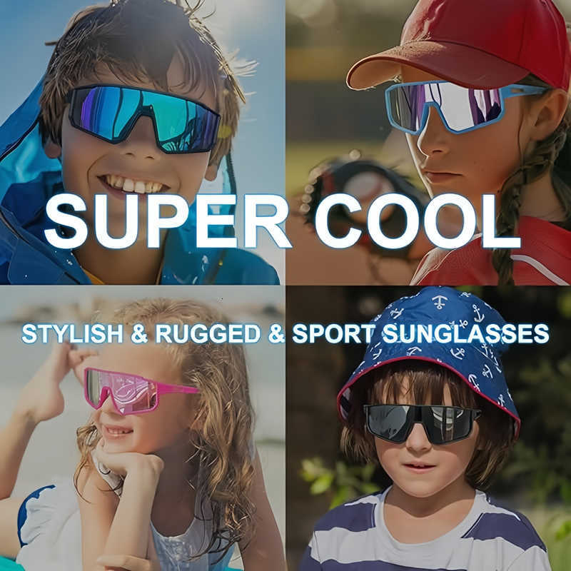 Kids Polarized Sunglasses UV400 Protection Youth Softball Baseball Cycling Photochromic Sun Glasses for Boys Girls 5-13 Y250723