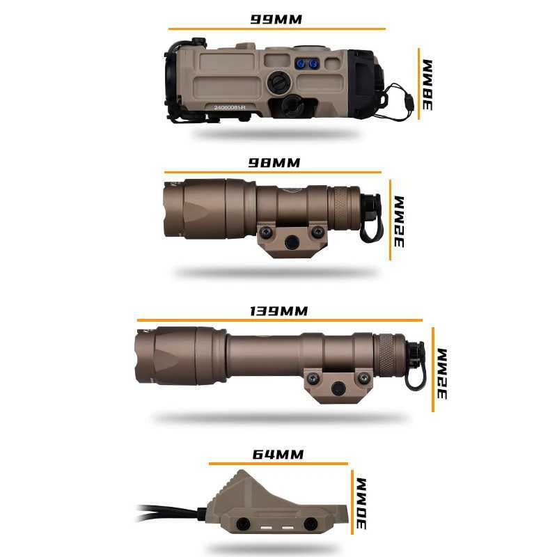 ogl Red Dot Green Blue Ir Laser SF M300A M600C Surefire Flashlight Strobe Led Scout Light Dual Remote Switch For Hunting Weapon W250722