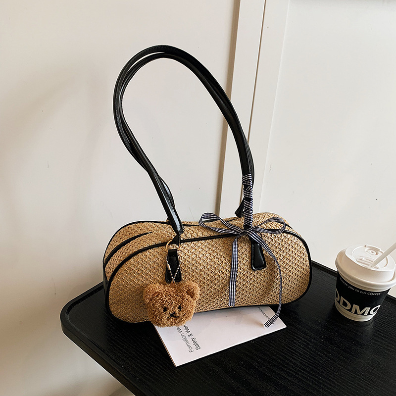 2025 Summer new women's crossbody bag large capacity women's hand woven bag new beach vacation commuting handbag new women's women'