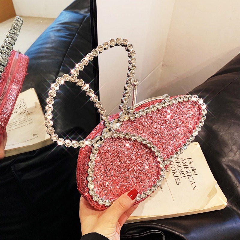 Luxury Diamond Embellished Butterfly Clutch - Elegant Crystal Evening Purse for Women
