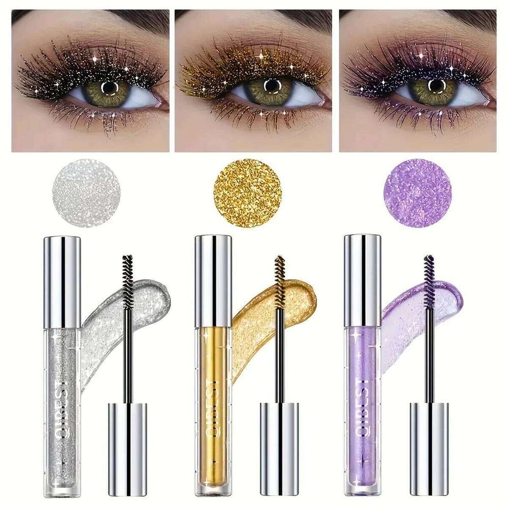 Funkelnde Schimmer-Mascara mit glitzerndem Schneeflocken-Finish, wasserfeste und wischfeste Augen-Make-up-Mascara mascara makeup X250