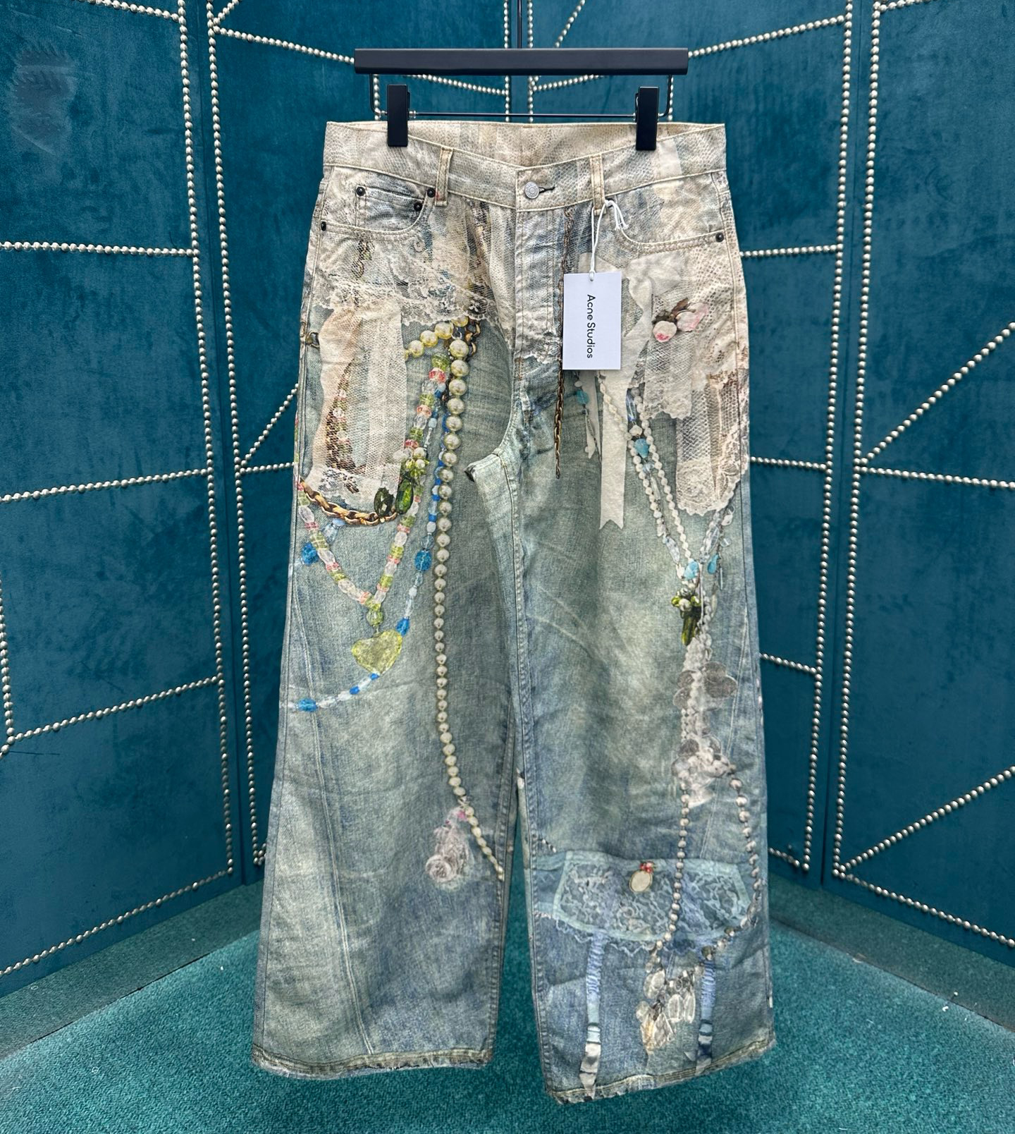 Men's Plus Size Pants Round neck embroidered and printed polar style summer wear with street pure cotton 4e23d