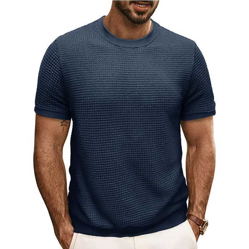 Magliette Da Uomo A Manica Corta Camicie Rotonde A Manicotto Top-Shirt Traspira…