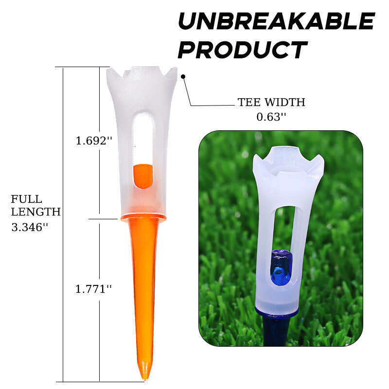 Golf nail 83mm plastic limit rubber nail bracket tendon TEE bracket soft nail source factory wholesale can be customized 100 PCs per box