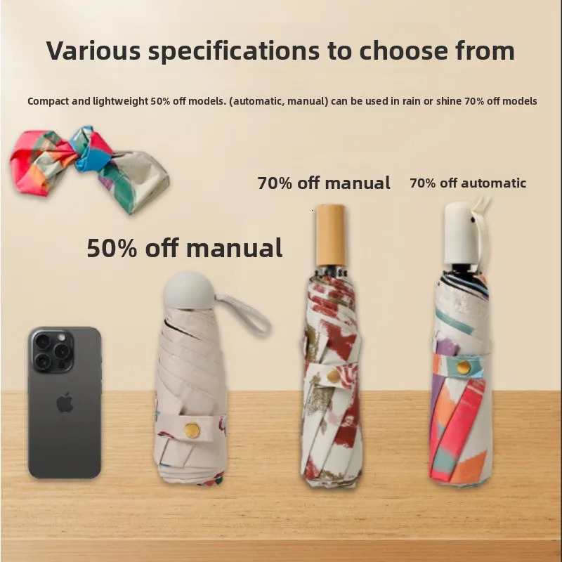 Luxury Manual sun umbrella for women with fresh colors suitable for both rain and sunshine with a 50% discount black rubber sunumbrella 250723