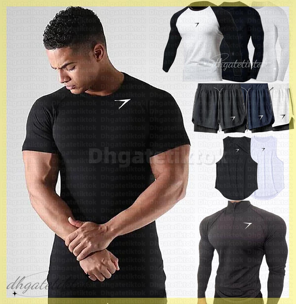 Summer Gym Men's Quick Dry Sharks T Shirt Fitness Workout Compression Shirt Bodybuilding Undershirt Male Sports Clothing Short Sleeve Tee Tight Tops Sweatshirts