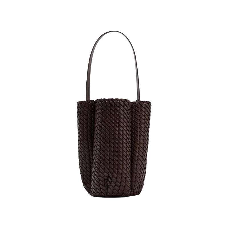 Woven Bucket Bag New Fashionable Casual Handbag Women Shoulder Designer Large Capacity Bag