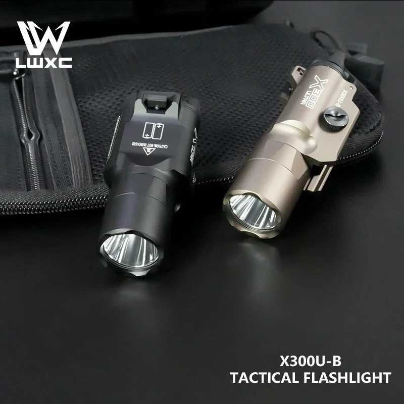 1000X300UB X300UB X300U Flashlight White LED Strobe X300 Metal Scout Light White LED for Hunting Weapon Fit 20mm Rail W250722