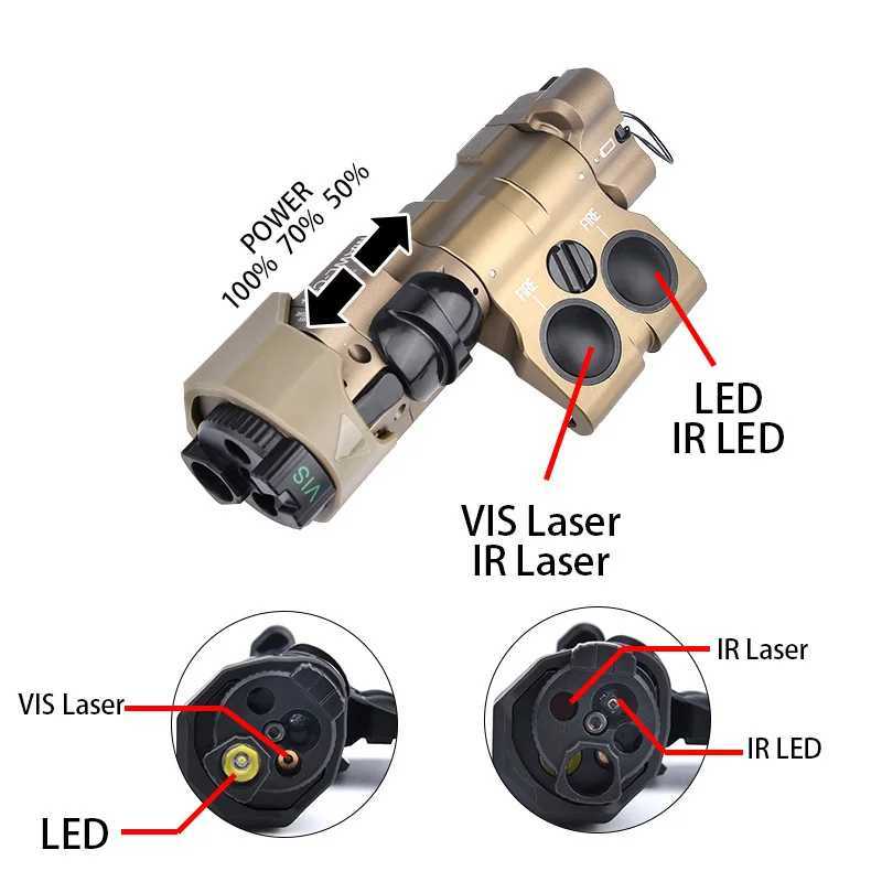 WADSN Tactical Mawl C1 Aluminum Metal Red Green Laser IR Infrared LED Flashlight Scout Light for 20mm Pic Picatinny Rail AR15 W250722