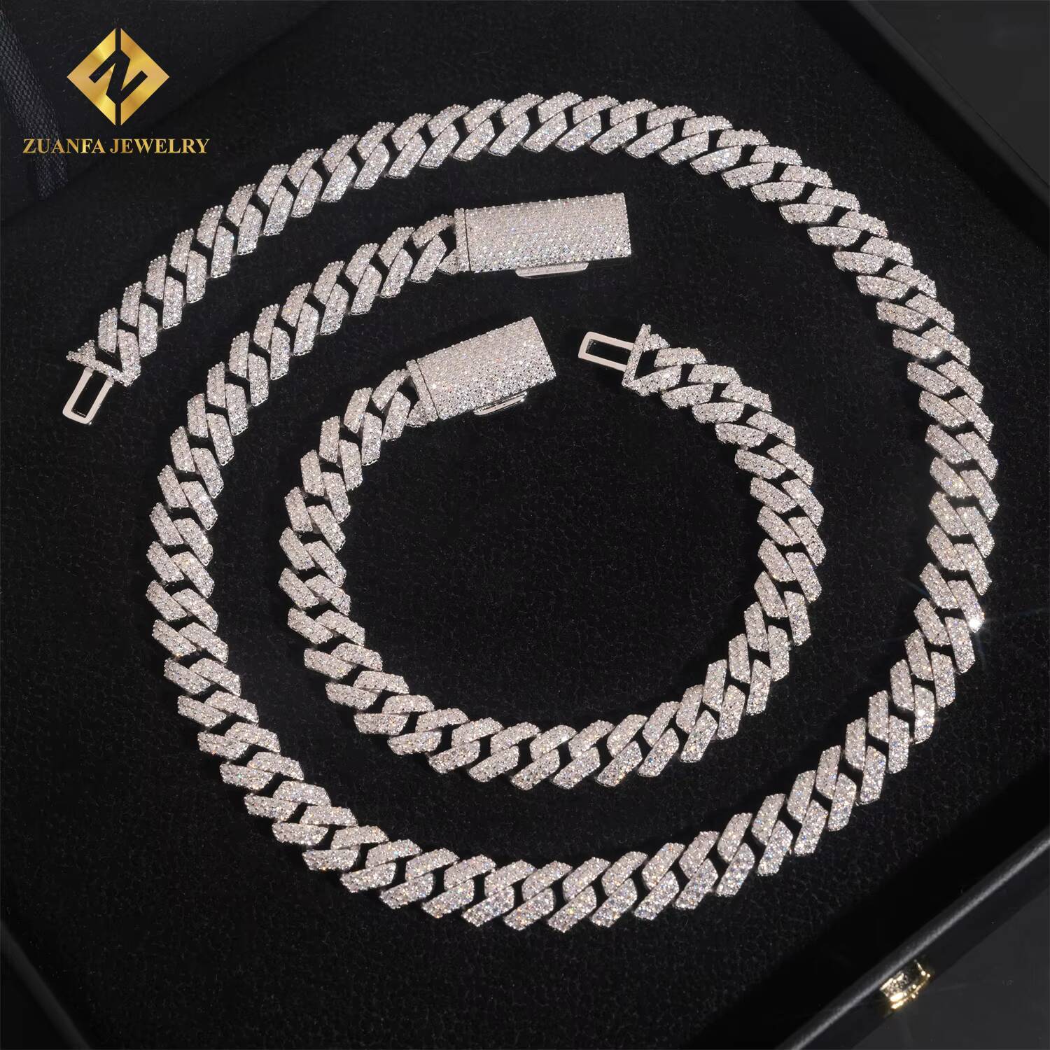 Sale Promotion 10mm Fine Men Jewelry Iced Out Diamond Cuban Link Chain Hip Hop Jewelry VVS Moissanite Bracelet Necklace