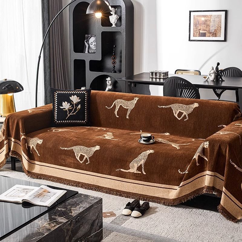 Designer Blanket Horse Print Classic Camellia Luxury Orange Sofa Blanket Office Rest Blanket Sofa Decoration Blanket Couch cushion