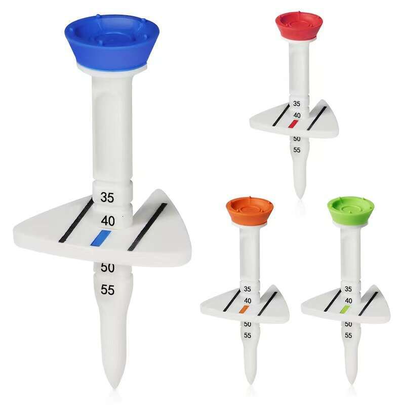 Two-section splicing soft golf nail tee with adjustable height aiming direction Mark plastic tee Durable Plastic Golf Tees for Reducing Friction, Idea