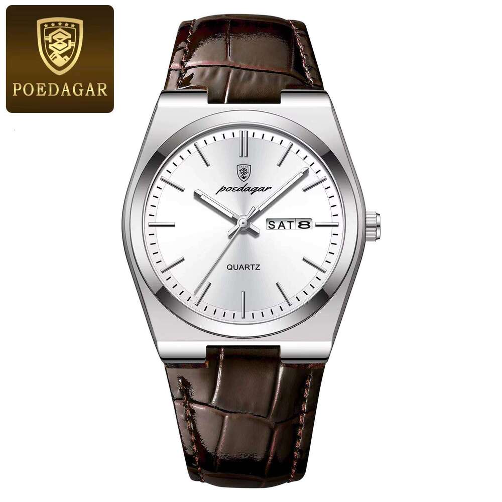 DHwatches POEDAGAR 930 Leather Watch Wholesale Sport Men's Luminous Waterproof Quartz Watches for Men