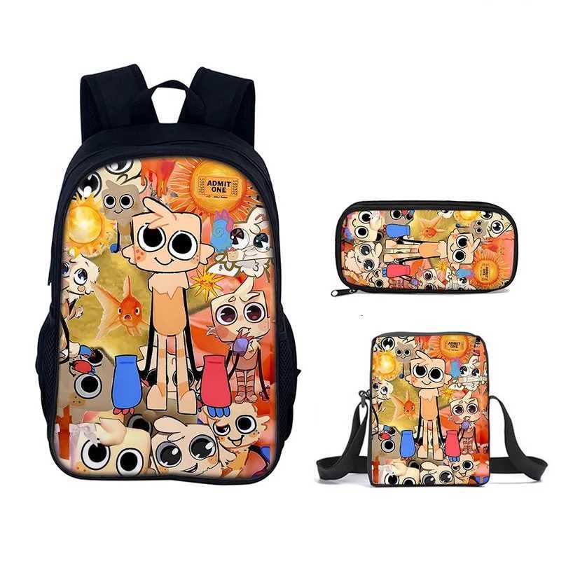 Dandys World Backpack Kids SchoolBag Game Cartoon Shoulder Bag Pencil Case Mochila Student Back Pack Bags Boy Girl Knapsack Gift S250723