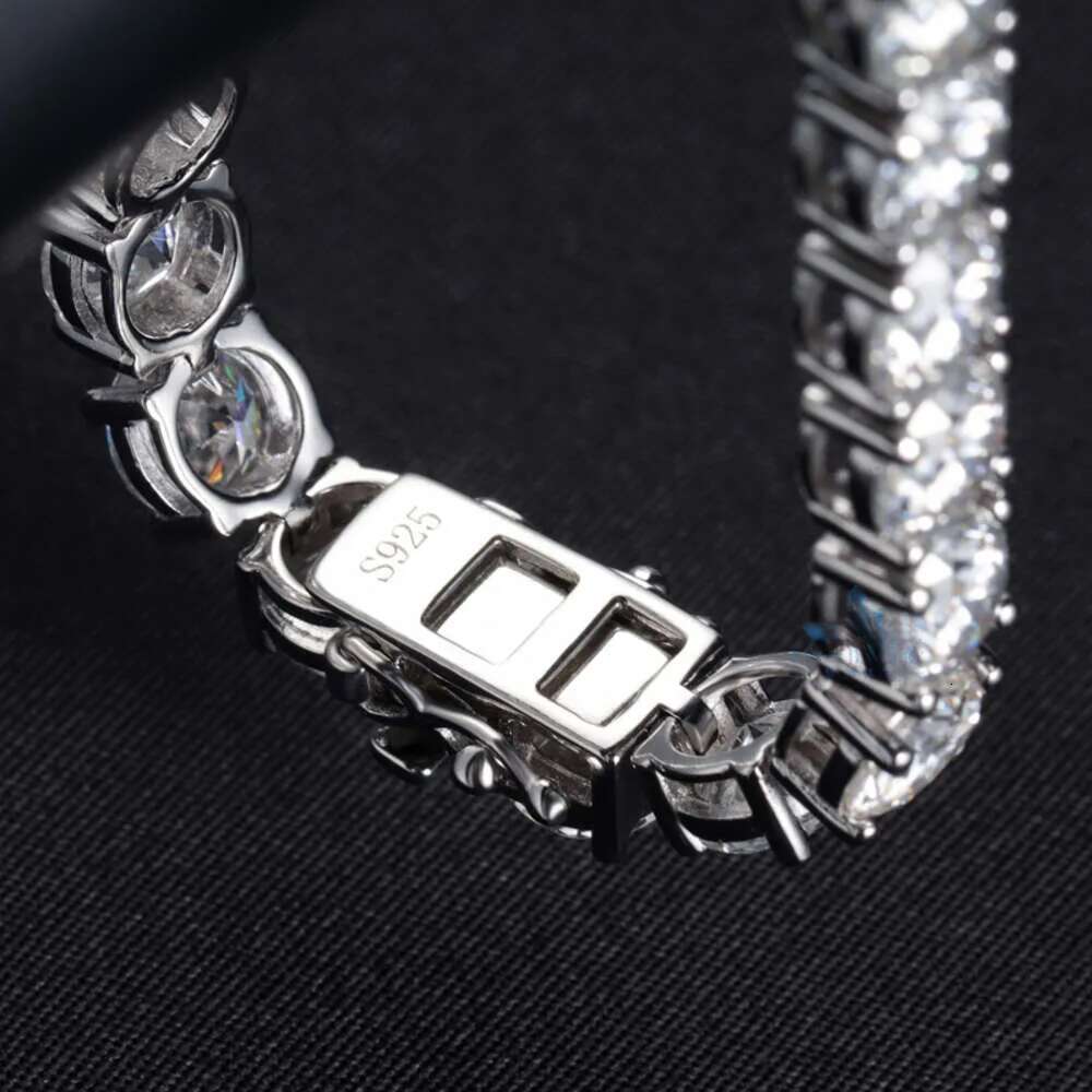 designer bracelet cuban link hip hop style gems chain unisex sterling sier iced out moissanite dia tennis bracelets necklace jewelry
