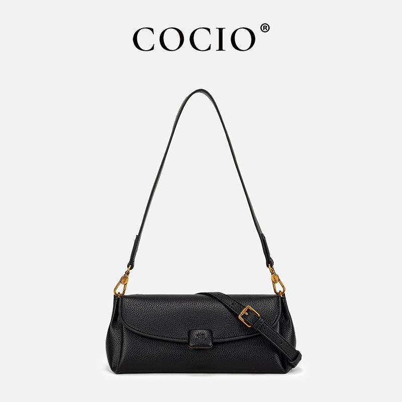 COCIO designer New casual wide shoulder strap armpit womens leather fashion vintage crossbody bag dh4623024