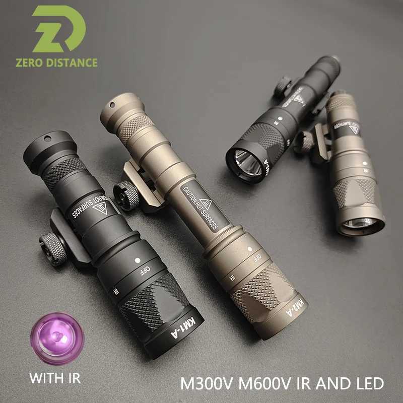 600V 300V 300B IR Light LED White Scout Flashlight M300 M600 Series Upgrade IR Weapon Light Airsoft Rifle Accessories W250722