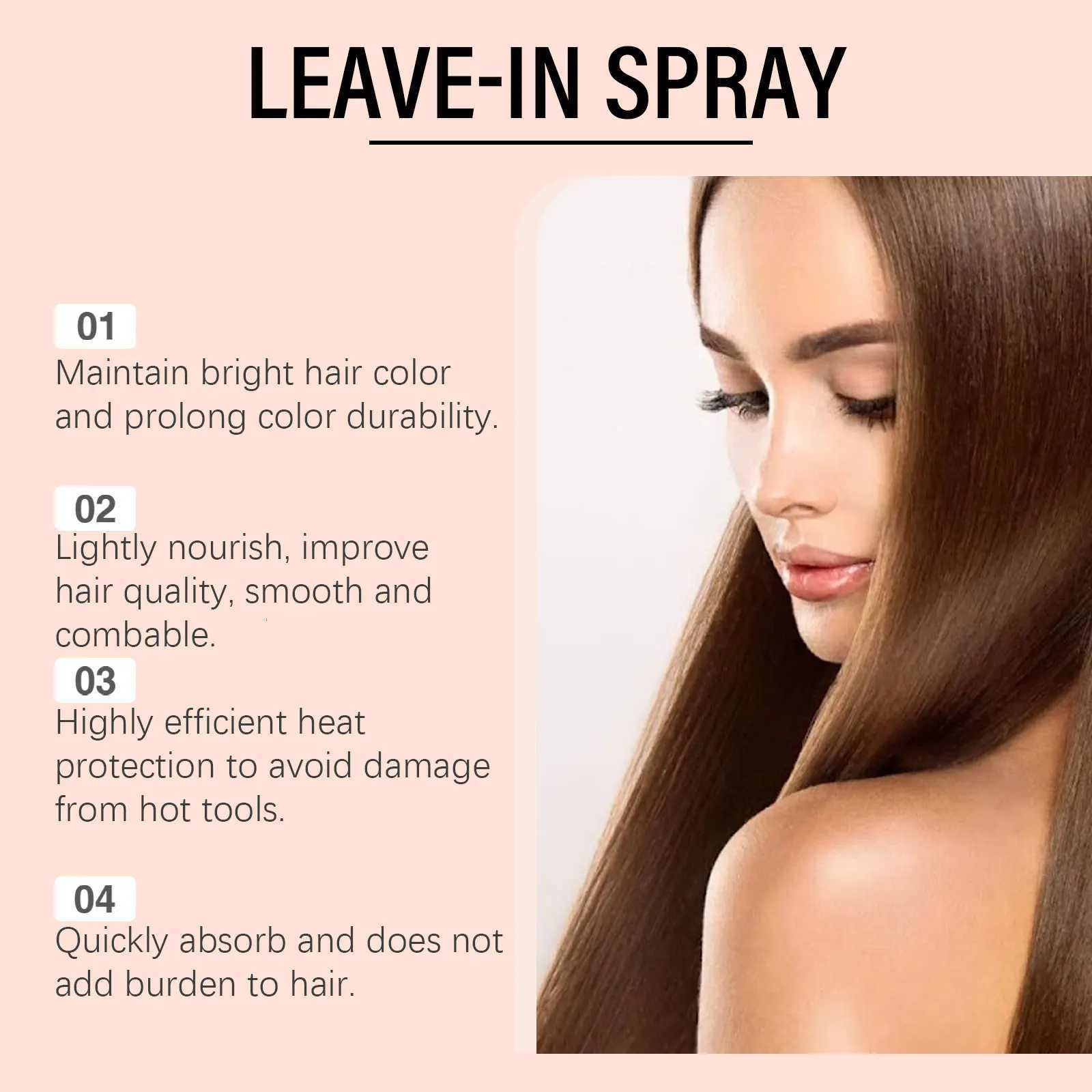Moisturizing Spray for Hair Scalp Treatment Smoothing Straighten Shiny Repair Hot Dyeing Damaged Frizzy Hair Care Essential OilXJ250723