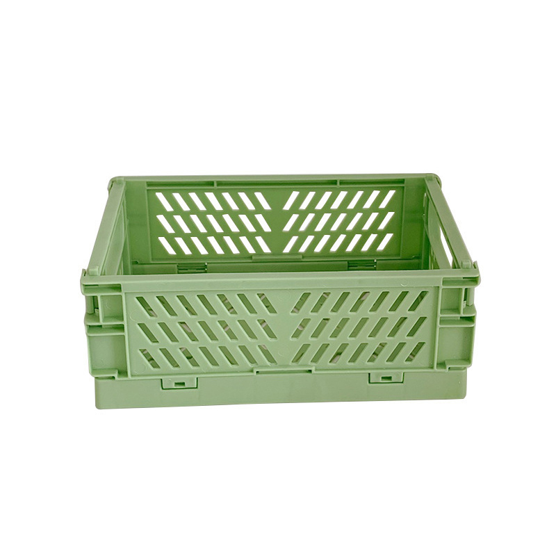 Desktop Plastic Organizer Storage Box - Foldable Small Basket for Cosmetics, Student Stationery, Sundries & Storage Bin