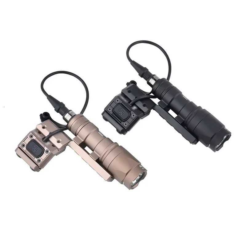 Tactical Surefire M300 M600 Flashlight LED Hunting Scout Light 45 Offset Base With ModButton Switch Airsoft Weapon Accessories W250722