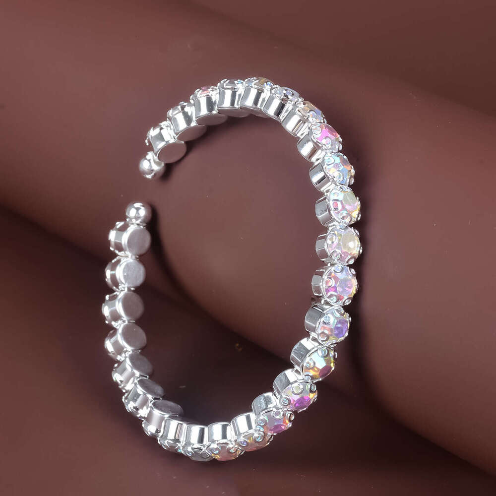 Trendy Jewelry Colorful Dia Wide Open Bracelet Summer New Women's Personality Clothing Accessories