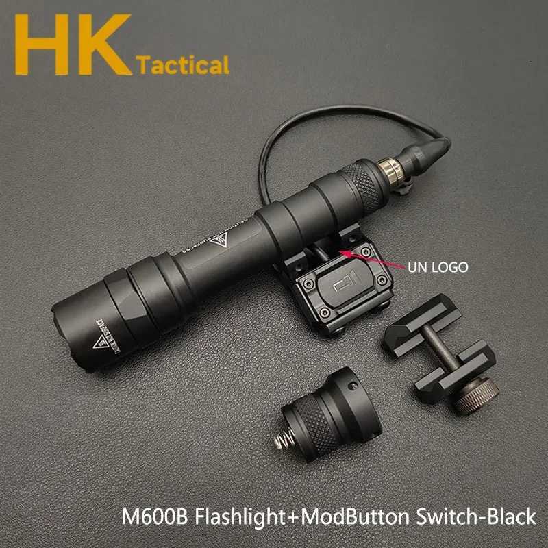 Tactical SF Surefire M600 M600B M300 M300B Airsoft Powerful Flashlight LED Modbutton Pressure Switch Scout Rifle Gun Weapon Light W250722