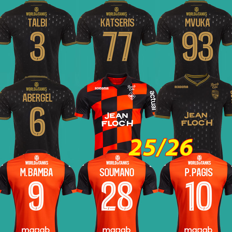 2025 2026 FC Lorient soccer jerseys Five Sails 25 26 maillot de foot SOUMANO KATSERIS Men kits Five Harbors football shirts TALBI M. BAMBA P. PAGIS ABERGEL uniforms