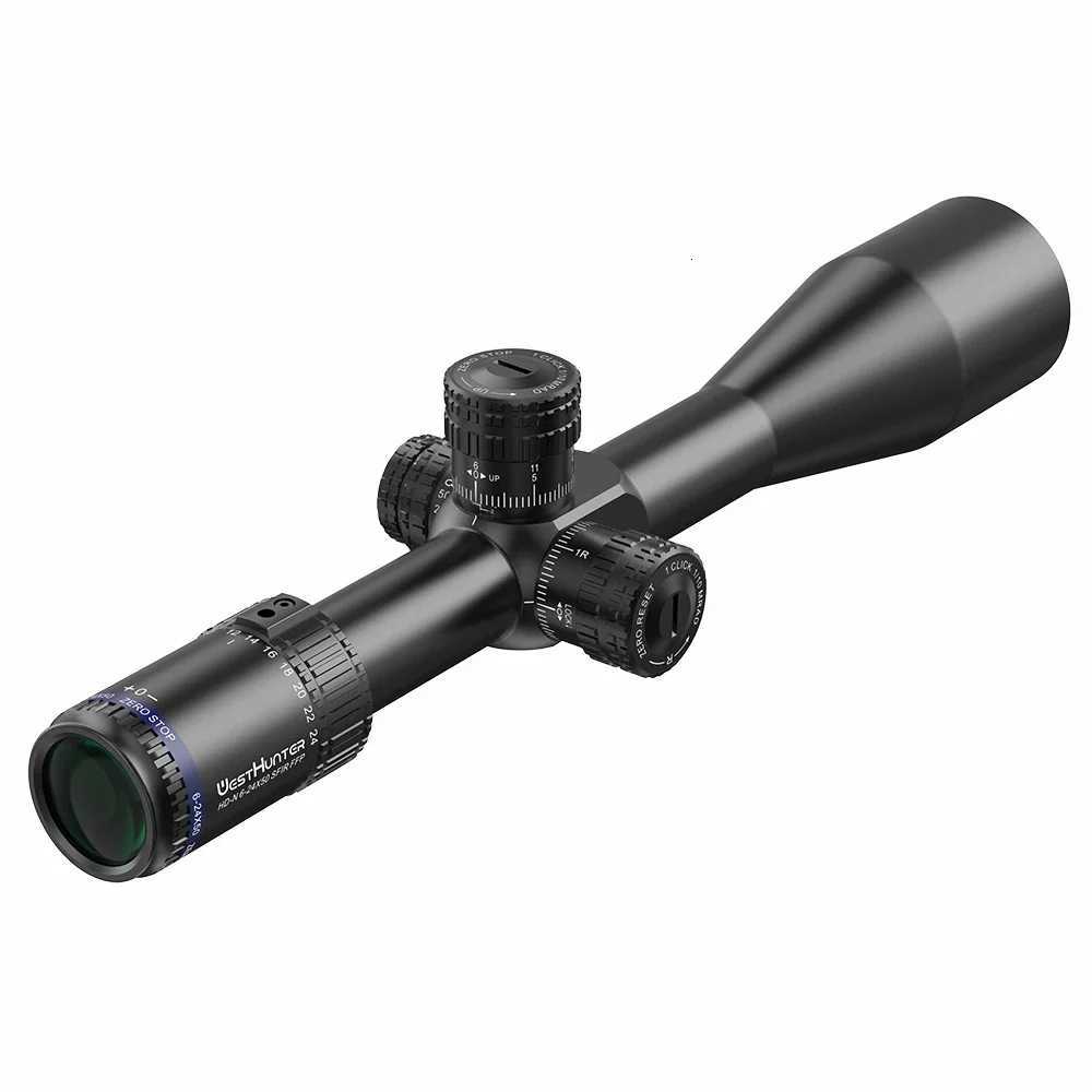WestHunter HD-N 6-24X50 SFIR FFP ZERO STOP Scope First Focal Plane Riflescope /0MIL Red Illumination Hunting Optical Sights W250723