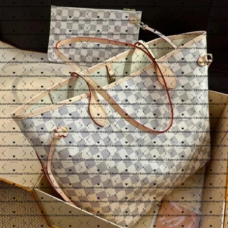 2pcs High qualitys Women bags Luxurys Handbags Ladies Designer Composite Bags Lady Clutch Bag Shoulder Tote Female Purse Wallet Handbag MM Size