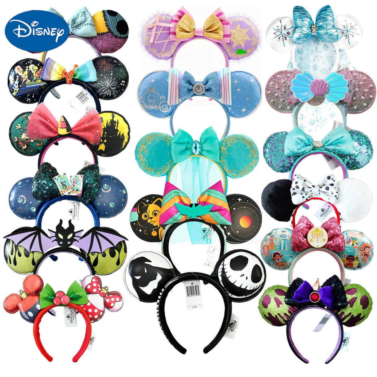 Disney 2025 Disney Mickey Mouse Ear Headband Princess Series Holiday Party Headwear EARS COSTUME Cosplay Plush Adult/Kids Christmas Gift W250723