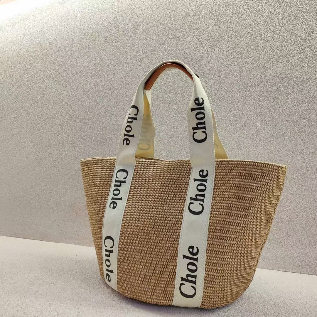 designer woven bags straw summer vegetable basket bags beach vacation women's new fashionable and Instagram popular styles