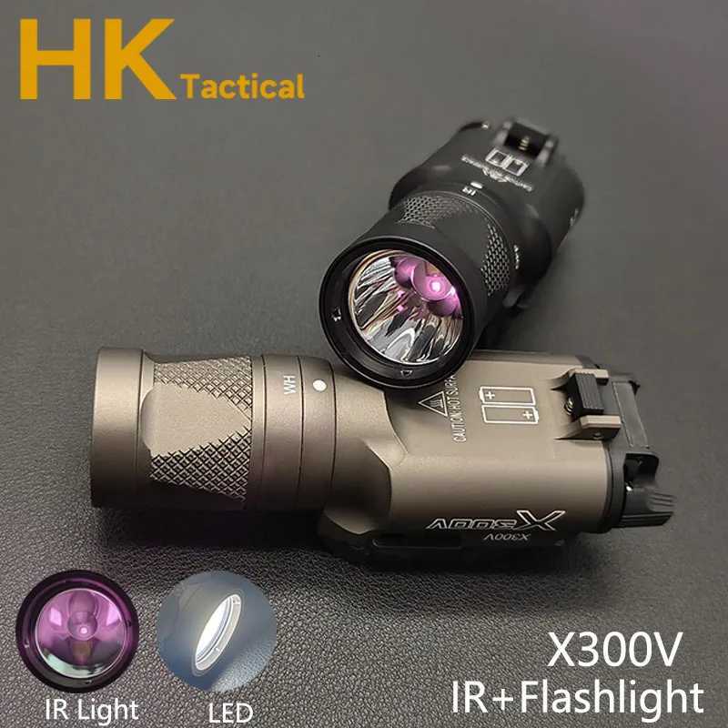 300V IR Scout Light Tactical X300 X300U LED Flashlight Fits 20mm Picatinny Rail Airsoft Hunting Gun Weapon Lights W250722