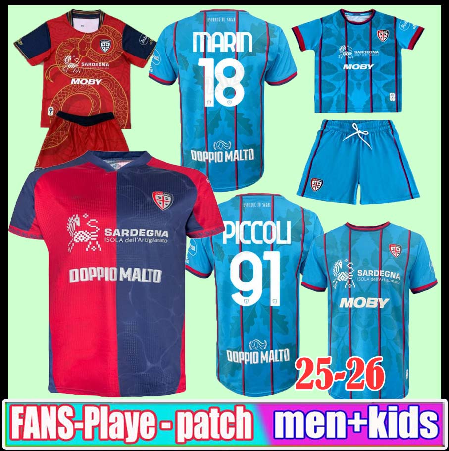 Cagliari 25-26 Soccer Jerseys 2025 2026 PAVOLETTI LAPADULA VIOLA LUVUMBO ADOPO OBERT HOME AWAY MAKOUMBOU LUPERTO Football Shirt