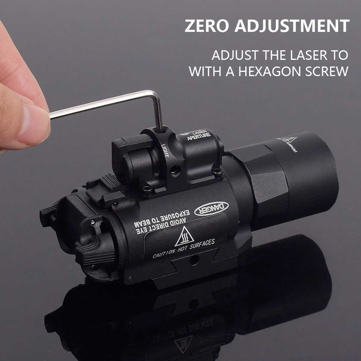 Tactical X400 Ultra X400U WeaponLight with Red Laser Pistol Gun Strobe Flashlight With Picatinny Rail X300 Ultra W250722