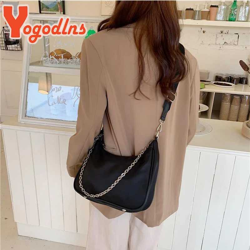 2023 New Nylon Three-in-One Bag Combination Shoulder Crossbody Bag Underarm Bag Chain Small Satchel Womens Casual Nylon Cloth S R250722