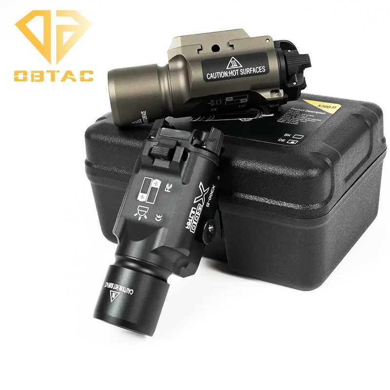 300 Tactical X300-B X300B Scout Light Airsoft Weapon Hang Light Strobe 1000LM LED Hunting Metal X300 Flashlight Fits 20mm Rail W250722