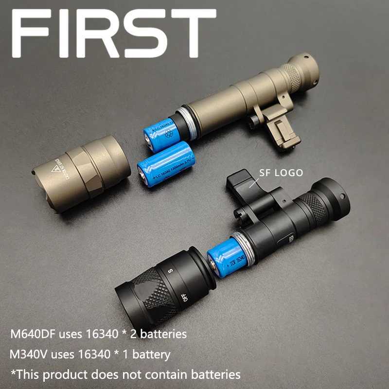 Sotac Tactical Airsoft SF M640 M640DF M640V M340V M340C Light Outdoor Rifle Flashlight Weapon Light LED Flashlight Fits 20mm Rail W250722