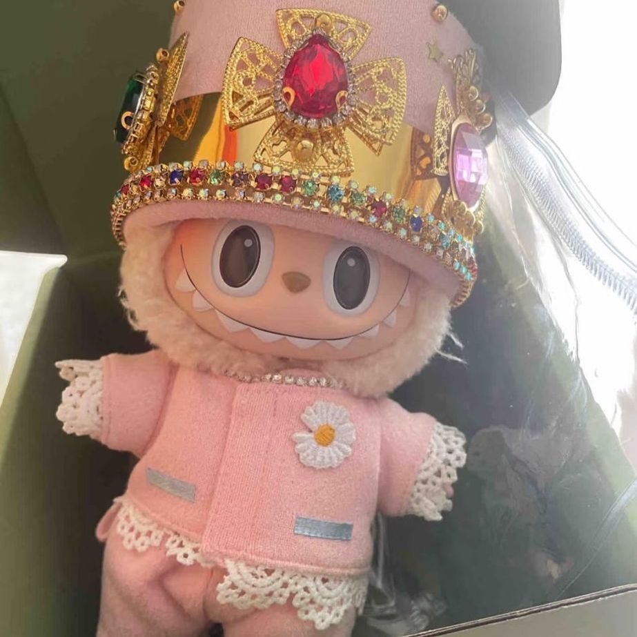 GD with G-Dragon labubu baby clothes 17cm suit second-generation pendant plush doll clothes