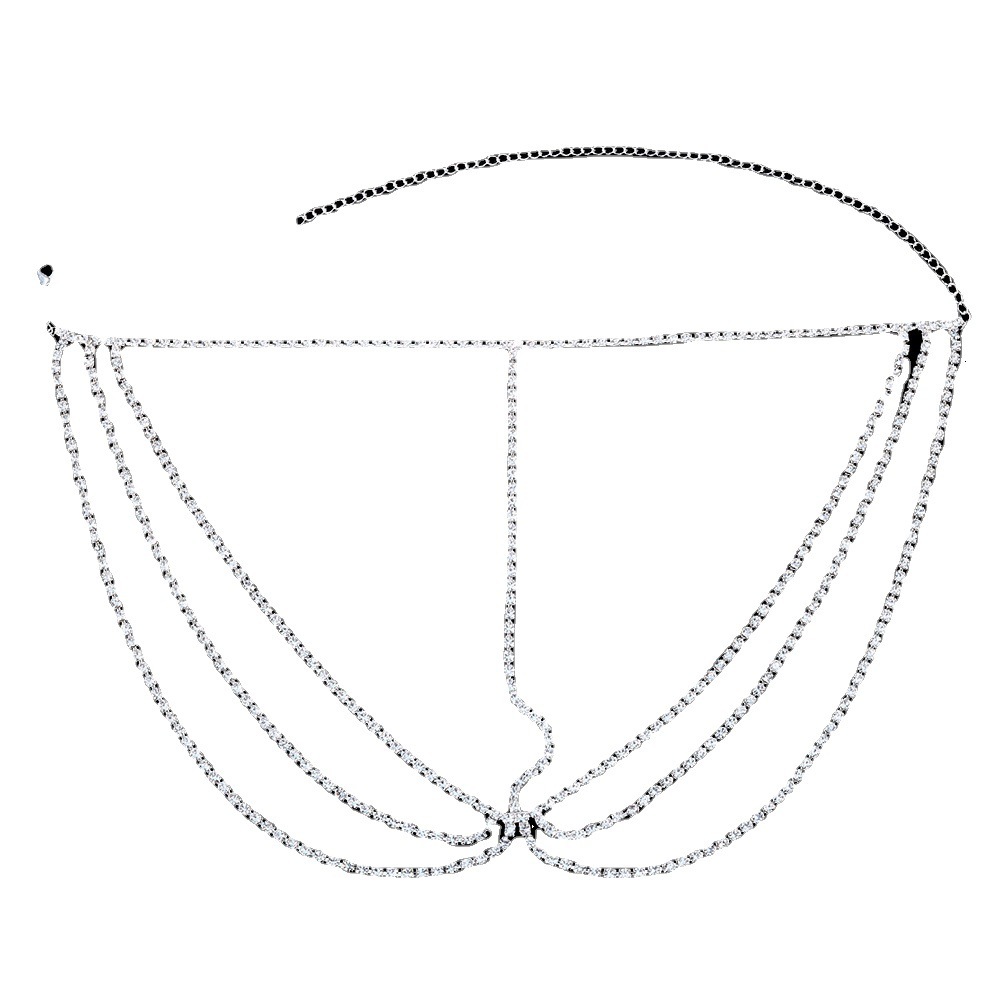 Multi layer Tassel Forehead Hair Chain VVS Moissanite Studded Shiny Ball Mask Exquisite Bride Wedding Hip Hop Accessory
