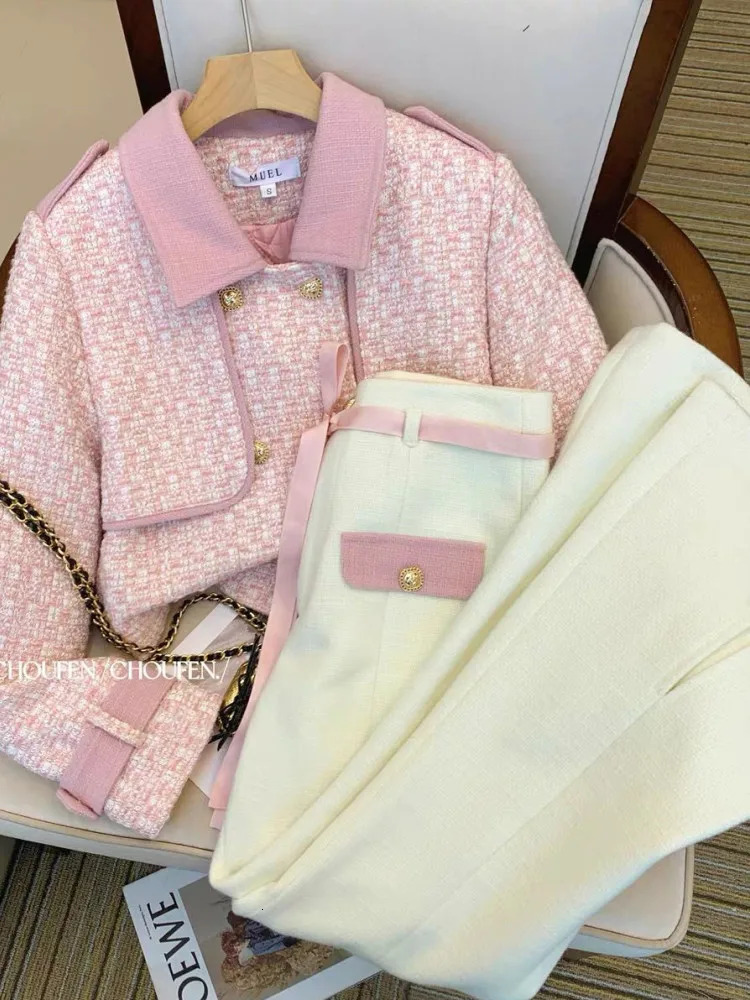 Spring and Autumn Korean Edition High End Celebrity Temperament Casual Womens Two Piece Set Fashion 250723