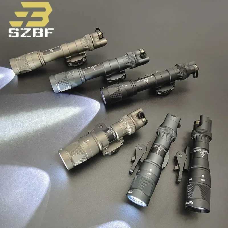 Tactical SF M622V M323V IR Flashlight LED White Light Hunting Weapons Scout Light with Quick Detachable Base Fit 20MM Rail W250722