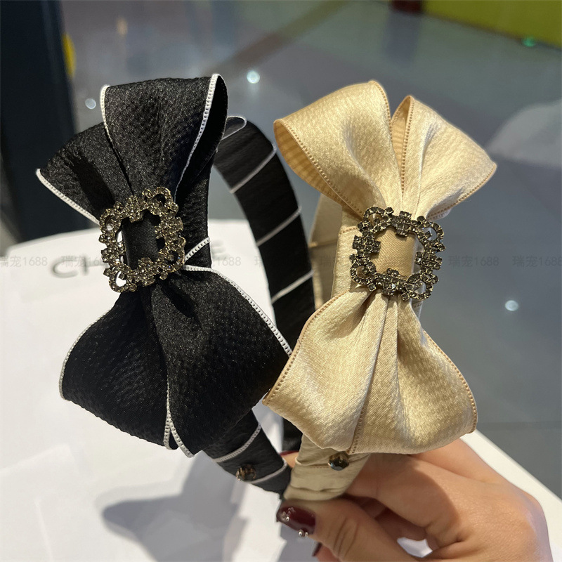 Bow hair clip High grade flower hair accessories female Tiktok net red with ponytail headdress headband
